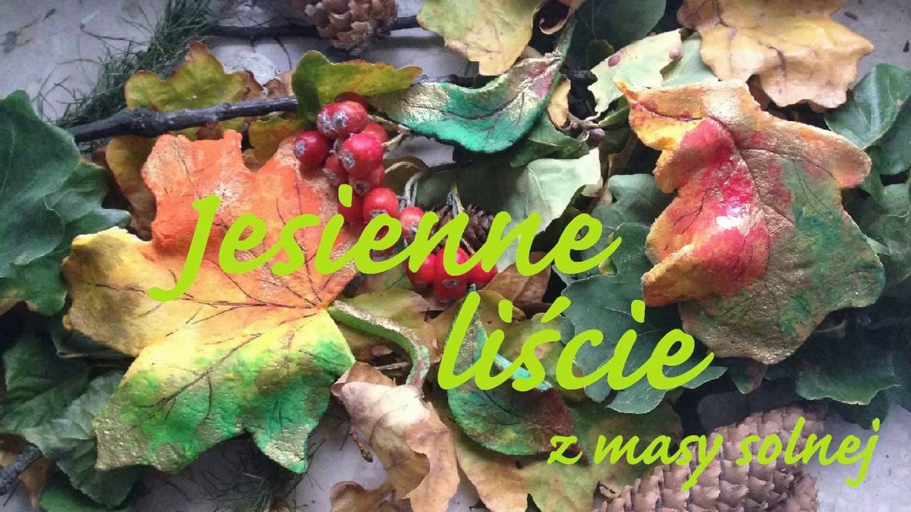 Jesienne liście z masy solnej