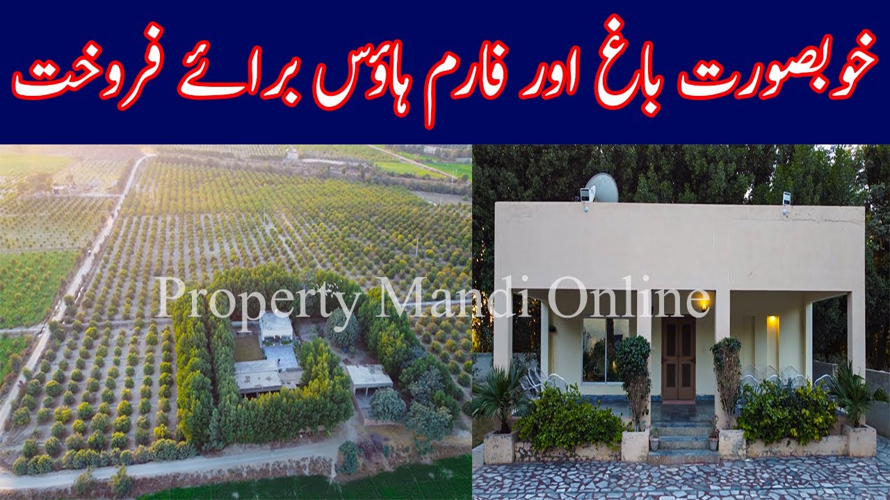 Farm House & Agriculture Land for sale | خوبصورت باغ اینڈ فارم ہاؤس برائے فروخت