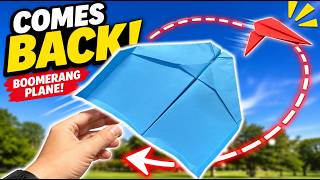 Fold This Paper Boomerang Plane Right Now | How to Make Paper Airplane Boomerang