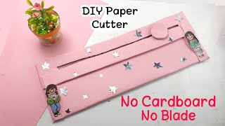 diy paper cutter without cardboard & blade | how to make paper cutter | homemade paper cutter