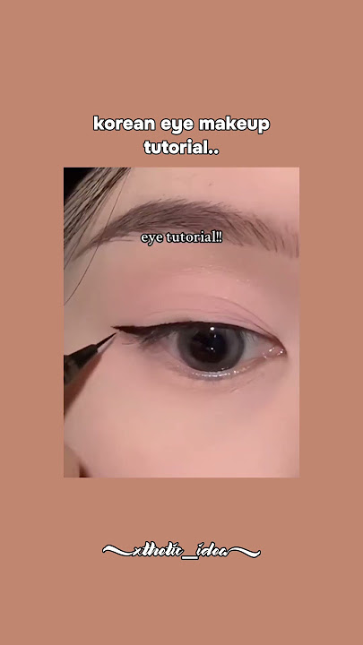 Korean eye makeup tutorial🤎🤍🩷 #love #korean #eyemakeup #tutorial