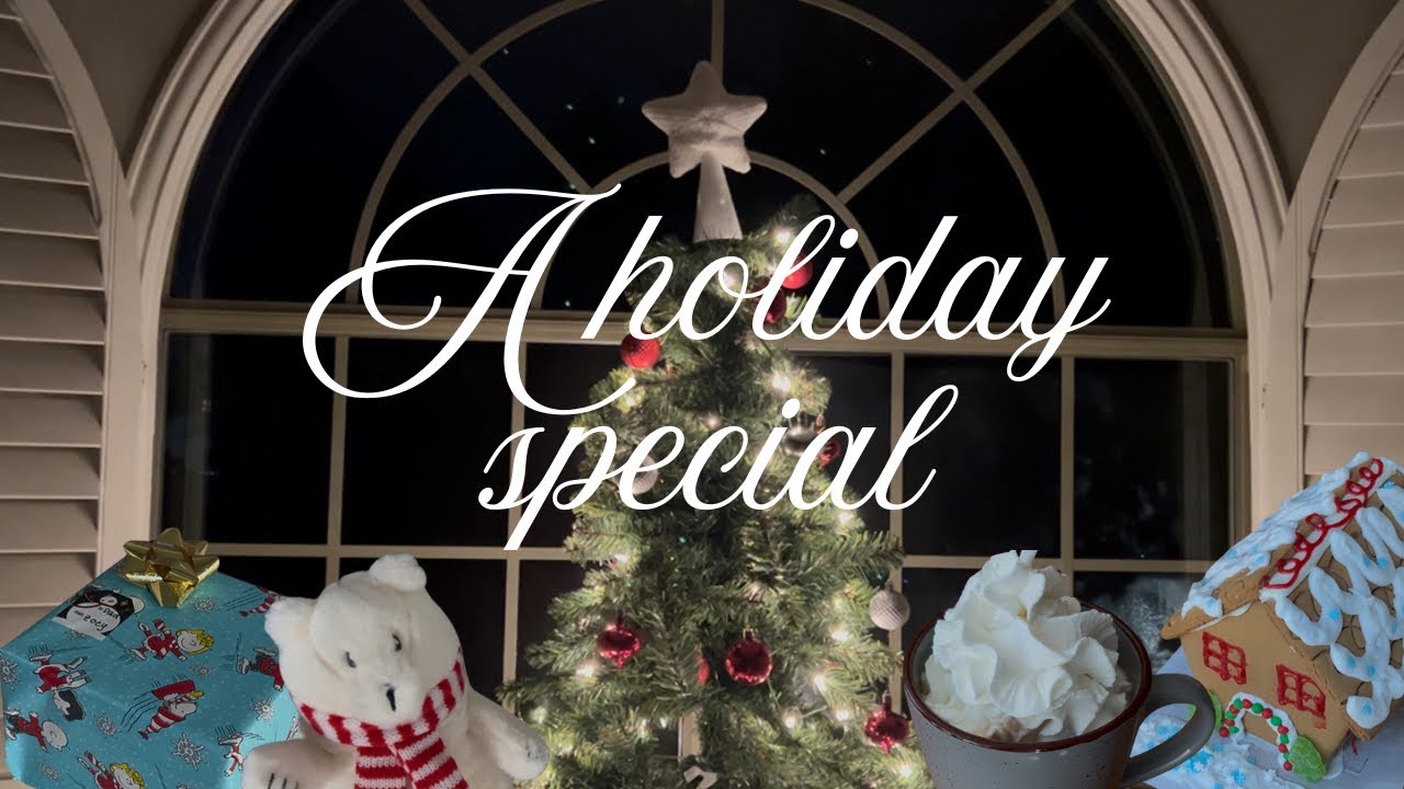 A holiday special 🎄 gingerbread house, wrapping gifts, making candied cranberries & more