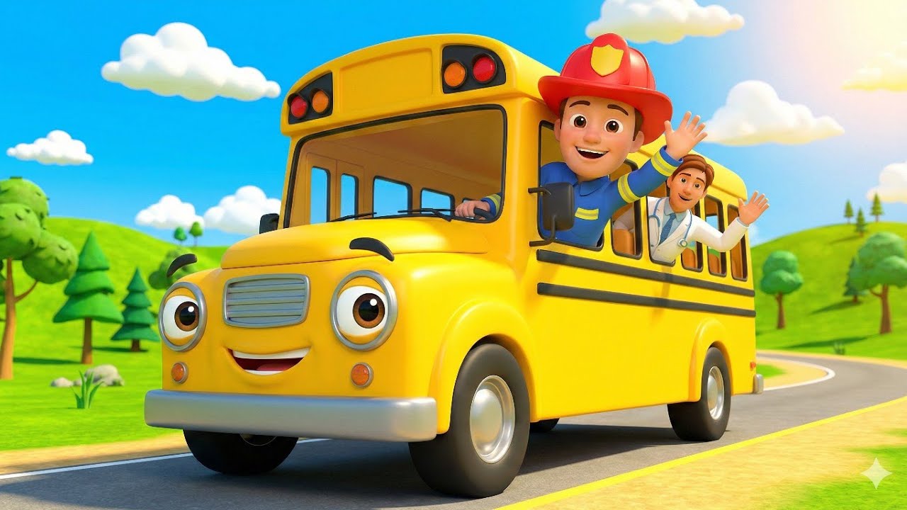 The Wheels on the Bus – Fun Professions Song for Kids!