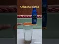 Adhesive force.. force of attraction between molecules of different substances
