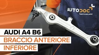 Come cambiare Braccetti oscillanti superiori e inferiori Audi A4 B8 Avant - video tutorial