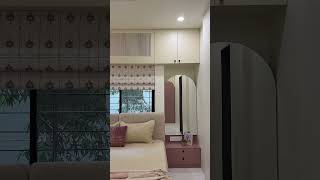 Pink and Cream Colour Palette #Bedroom - Tulip Apartment, Aundh, Pune #interiors