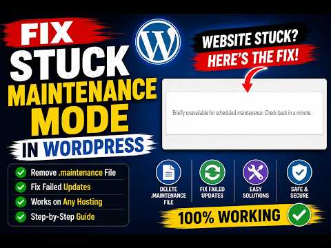 How to Fix Stuck Maintenance Mode in WordPress