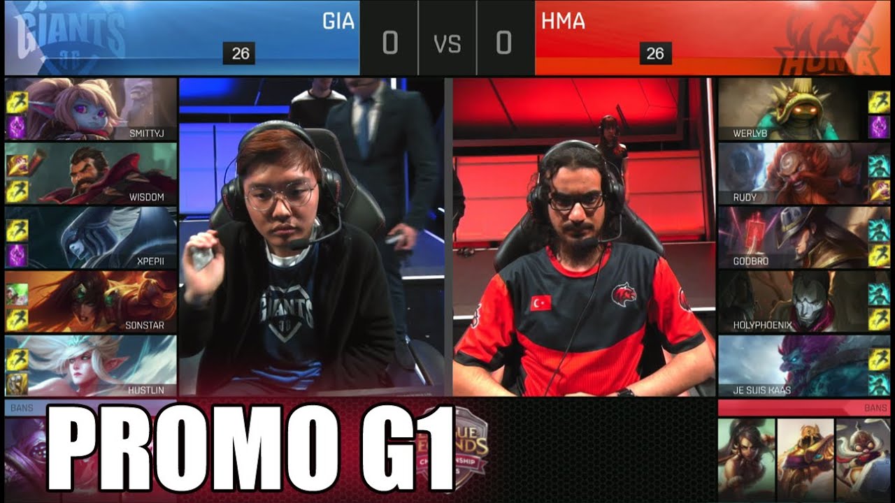 GIANTS vs Huma | Game 1 S6 EU LCS Summer 2016 Promotion Tournament | GIA vs HMA G1 1080p
