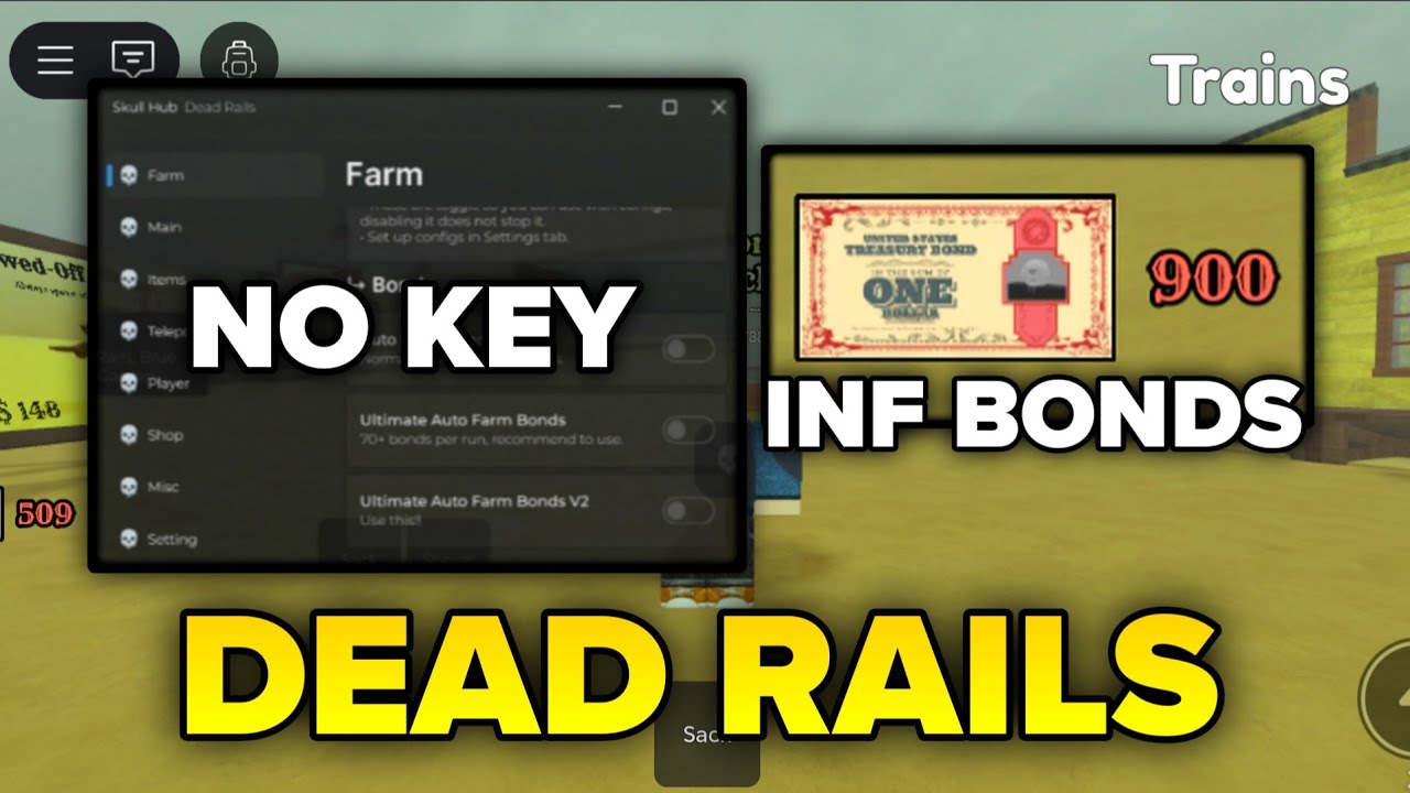 DEAD RAILS script No Key 100% AUTOMATIC, AUTO BONDS, AUTO WIN
