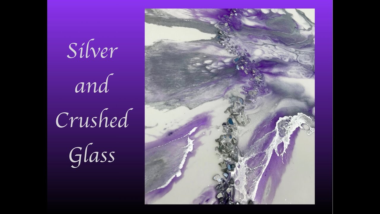 Resin Art Alcohol Ink and Crushed Glass Embellishments