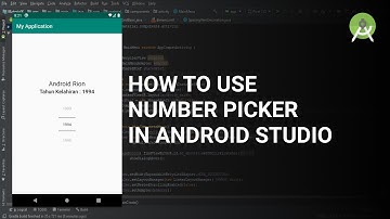 How to use the number picker in Android Studio