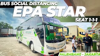 BUS IDOLA WARGA PALEMBANG, PENUMPANG FULL SEAT || Trip Epa Star Palembang - Jakarta Seat 1-1-1[Ep.1]