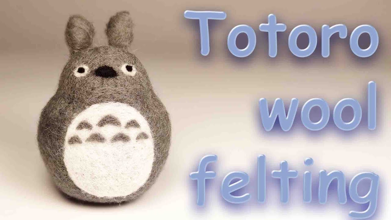 Totoro wool toy felting 