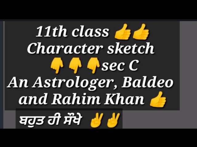 Character sketch Ranga  Rangas Marriage class 11 th  YouTube