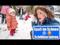 1. Schnee ❄️😍 Mit Baby Schlitten fahren & Schneeball Schlacht & Heiße Schokolade! Mamiseelen