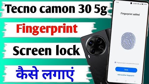Tecno camon 30 5g mobile me fingerprint lock kaise lagaye/how to set fingerprint lock settings tecno