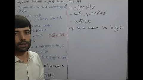 group theory class 47 (Unit 3 theorem of normal subgroup)