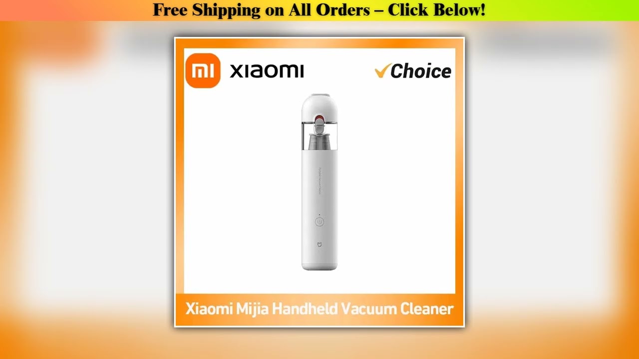 Xiaomi Mi Mini Vacuum Cleaner, 13000Pa Portable Wireless One-Button Start 88000RPM Brushless Motor