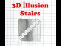 3D İllusion Stairs - How to Draw a 3D Ladder - 3D Sihirli Merdiven - 3D Magic Ladder