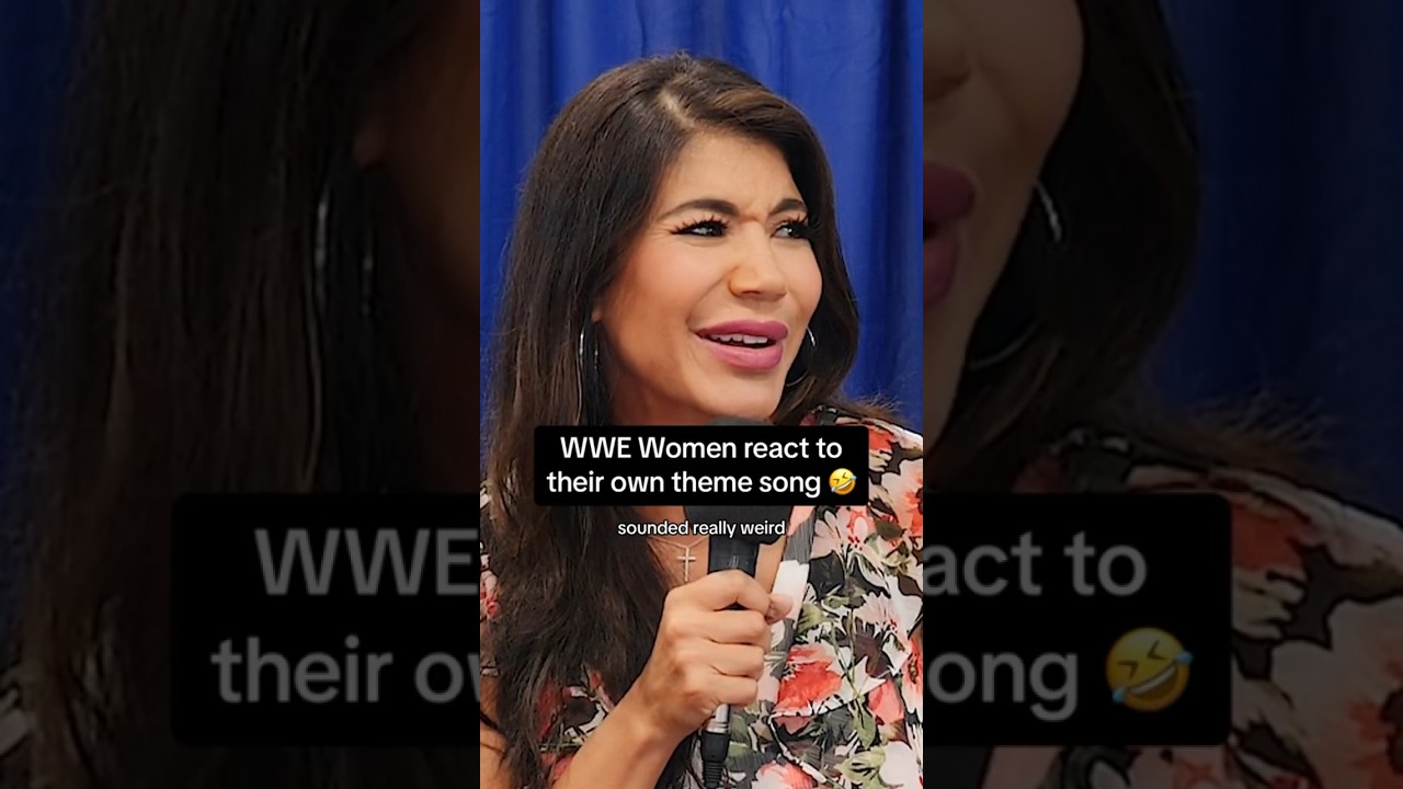 🤣Реакция женщин WWE на их заглавные песни #wwe #wwewomen #реакция