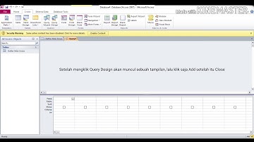 Tutorial Membuat Query, Form, dan Report di Ms.Access