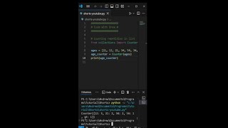 Counting Repetition in a list #python #pythontips #coding