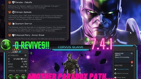 7.4.1 - Paradox Debuff, entropic attitude, quantum overrun.