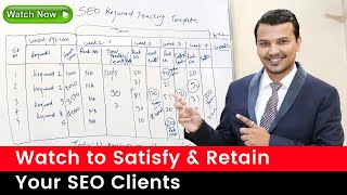 Premium SEO keyword Rank Tracking Template for Client Reporting | Satisfy & Retain Your Clients
