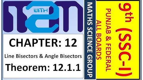 Class 9th maths science group Chapter 12 Theorem 12.1.1 PTB
