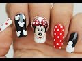Diseño de uñas Minnie y Mickey Mouse - Minnie and Mickey mouse nail art