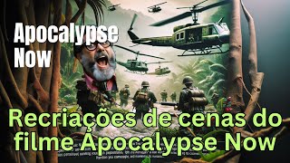 O projeto remake das cenas do ataque a vila Vietcong do filme Apocalipse Now