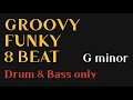 Groovy funky 8beat jam backing track in g minordrum bass only  hw backing tracks