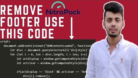 How To Remove Nitropack Footer | Nitropack Badge