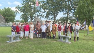 SAR and DAR Chapters honor new benches for America 250