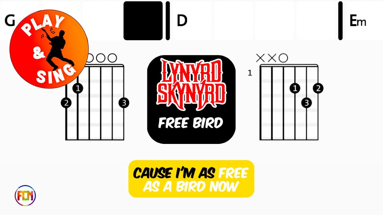 Lynyrd Skynyrd - Free Bird | Scrolling Guitar Chords & Lyrics