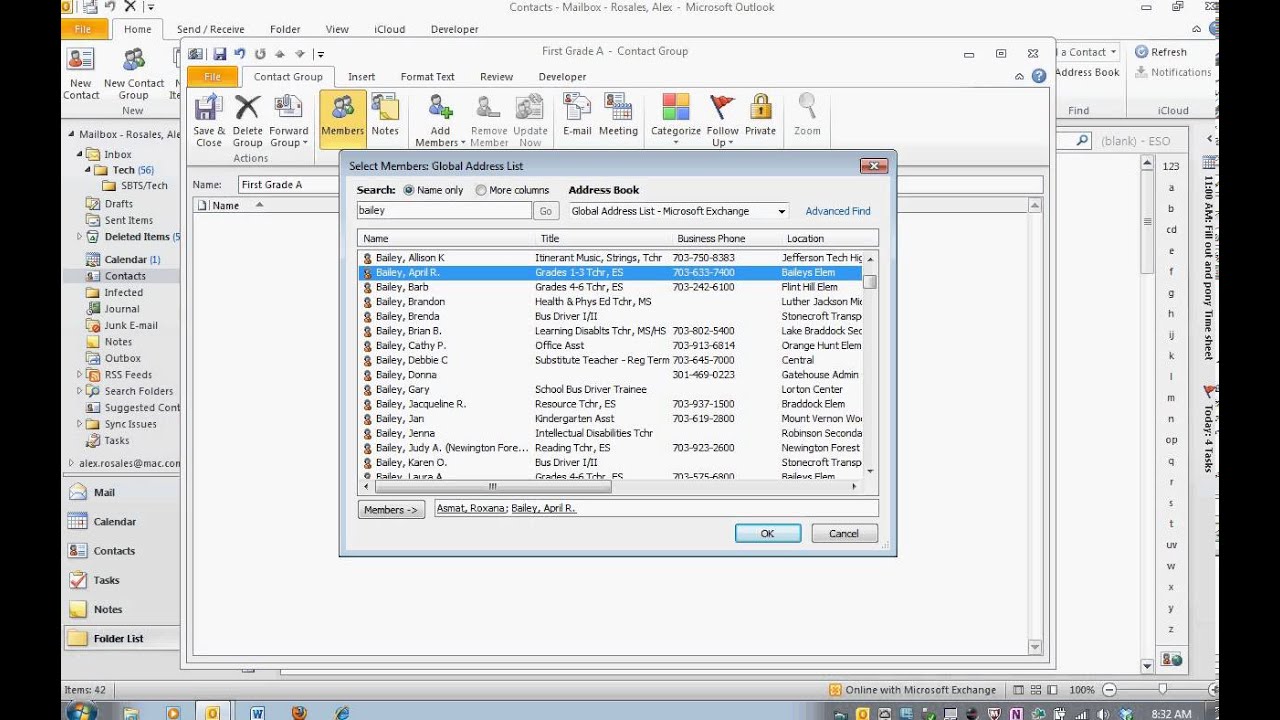 create a dl in outlook