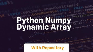 python numpy dynamic array