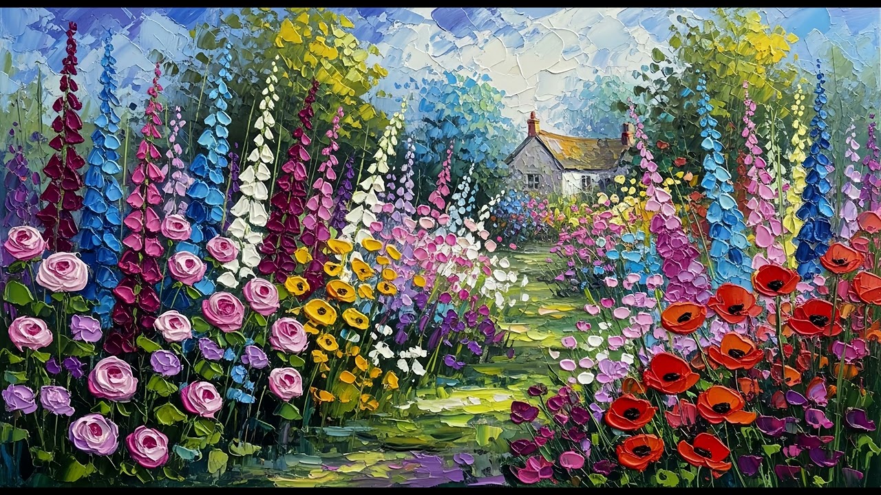4K Impressionist Garden Art | Boost Your Mood & Creativity | 4K Art TV | No Ads in Middle