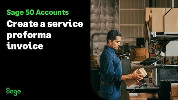 Sage 50 Accounts (UK): Create a service proforma invoice