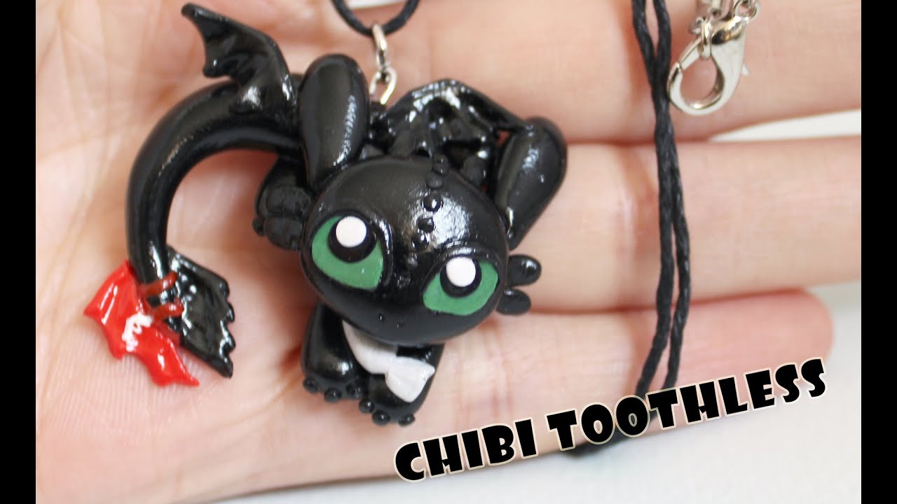 How to Train Your Dragon- Toothless Night Fury Dragon Polymer Clay