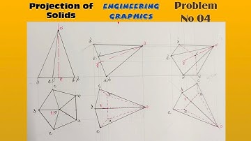 Projection of Solids/Problem No 04/Pentagonal pyramid inclined to both H.P and V.P./Engg Graphics