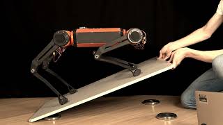 KOT quadruped robot balancing on board (beta). CubeMars actuators