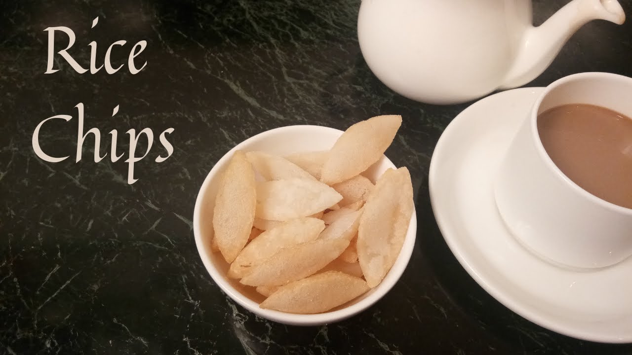 Rice chips recipe Snacks recipe Veena's Kitchen YouTube