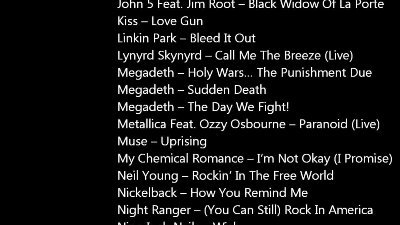 Guitar Hero 6 songlist - YouTube