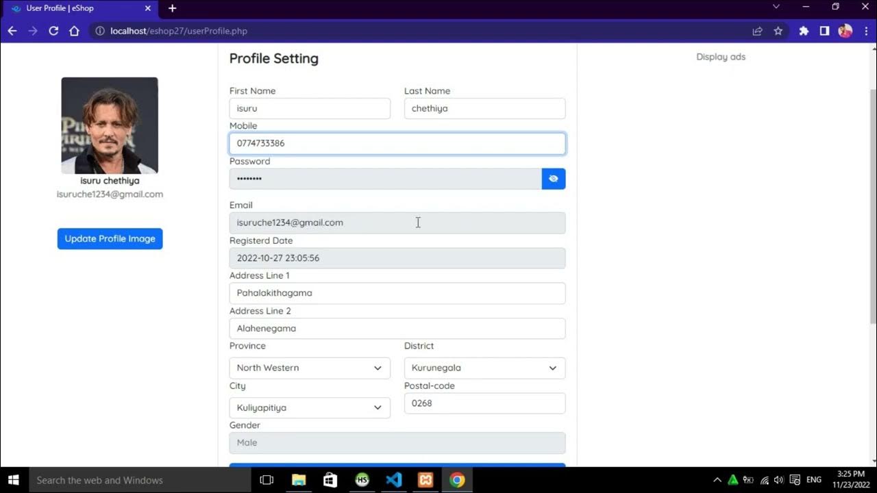 Design a responsive user profile page HTML, CSS, Java script and ...