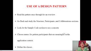SELECT & USE OF A DESIGN PATTERN