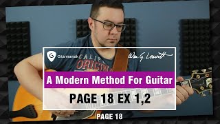 [PAGE 18] EXERCISE 1,2 - William Leavitt - A Modern Method for Guitar