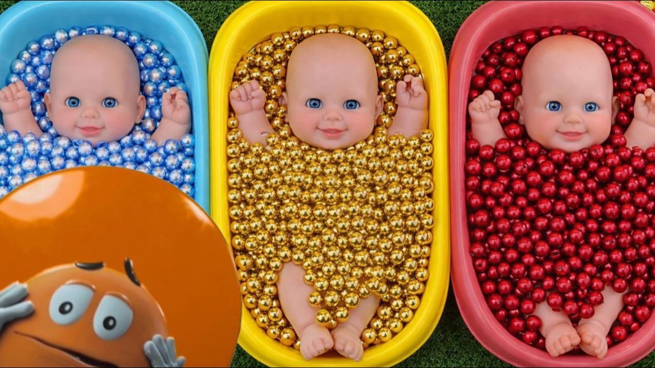 UFull of 3 Rainbow Bathtubs with Cokorful Perls | Satisfying ASMR