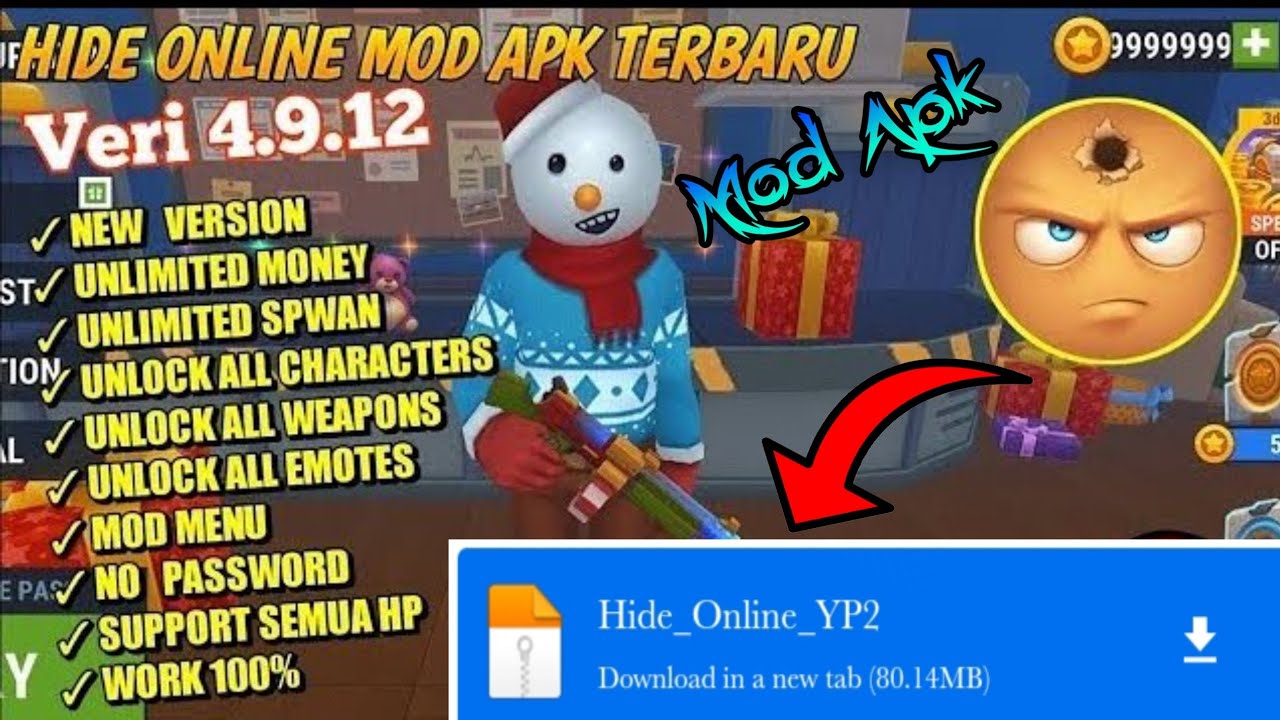 Hide Online MOD APK (Menu/God mode/ Unlimited ammo/Antiban) 4.9.12