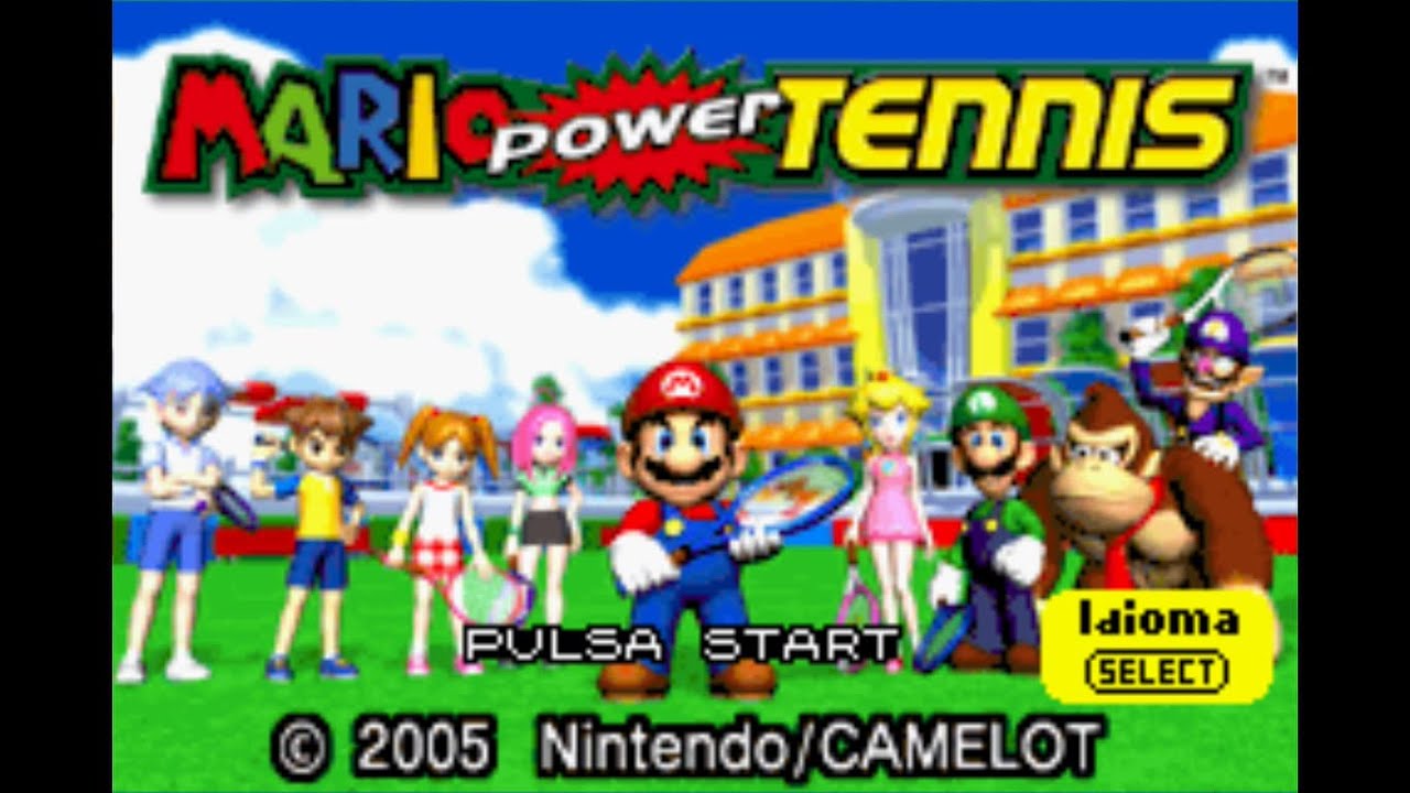 Mario Power Tennis (Español) de Game Boy Advance en emulador Visual Boy